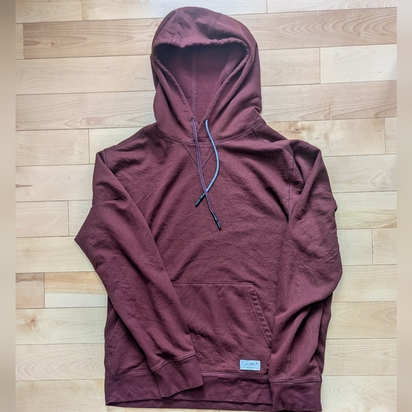 Eddie Bauer Burgundy Hoodie | Casual Outdoor Sweatshirt - Picture 2 of 6